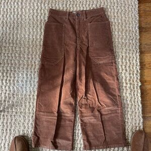 Everlane Women's Brown Wide Leg Corduroy Pants